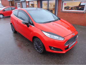 red ford fiesta car