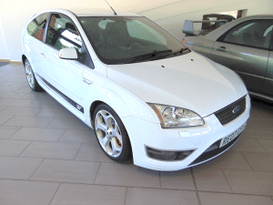 white ford focus car